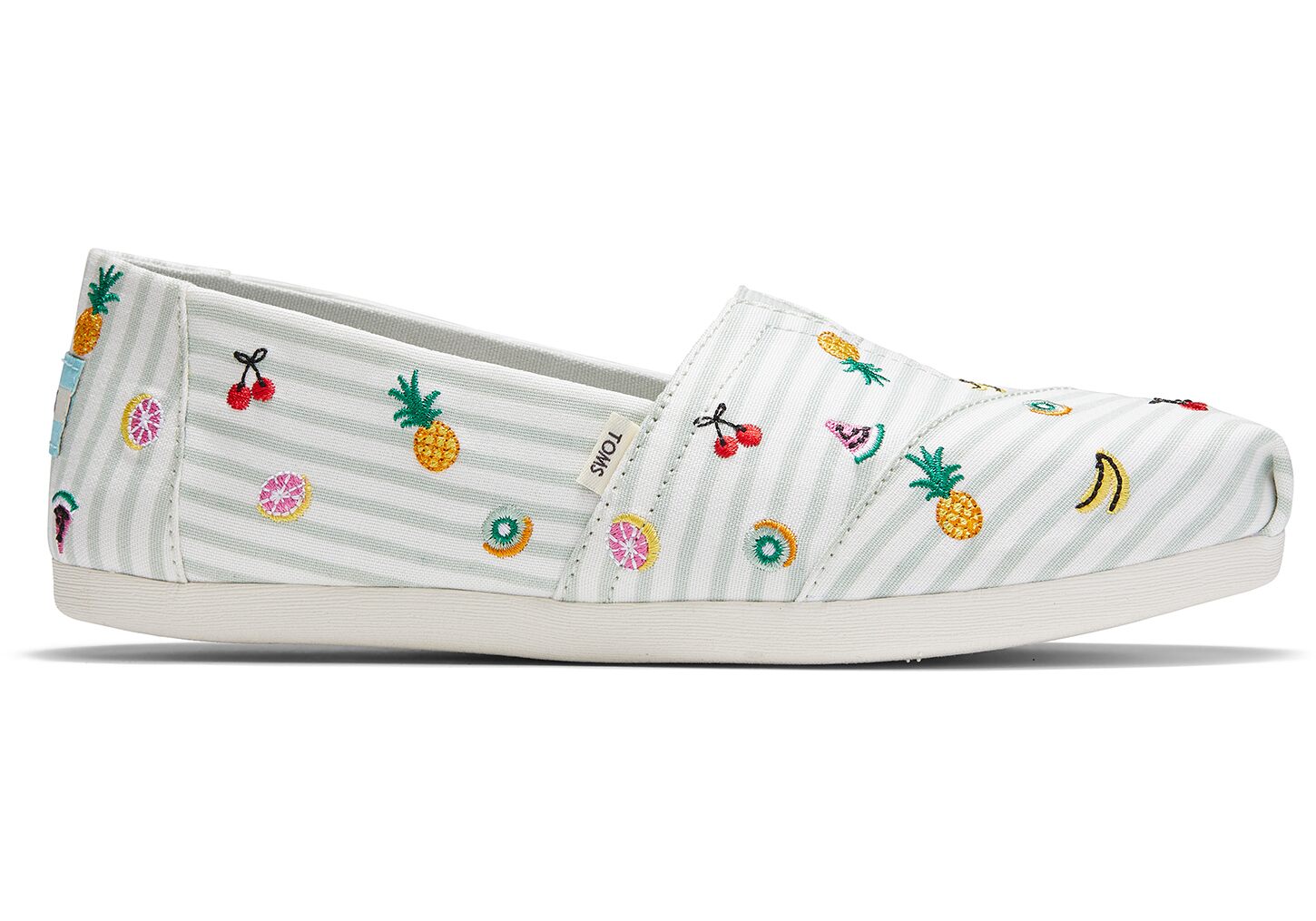 Toms Embroidered Fruit - Womens Alpargata Espadrilles - Light Turquoise - NZ - 379618OSI